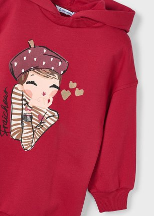 Vestito felpa cappuccio bambina