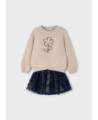 Completo gonna tulle e felpa bambina