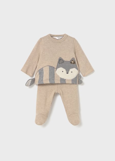 Completo ghettina e maglione animaletto neonata