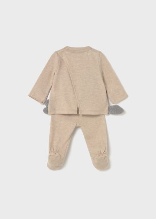 Completo ghettina e maglione animaletto neonata
