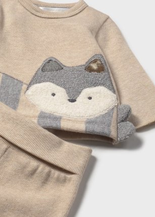 Completo ghettina e maglione animaletto neonata