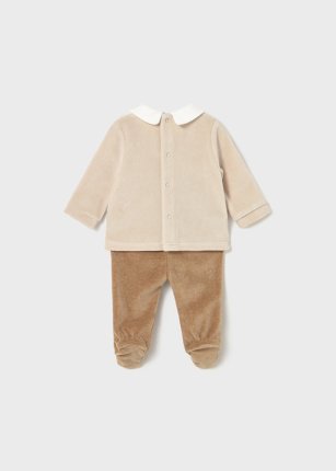 Completo ghettina ciniglia neonato