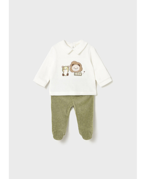Completo ghettina ciniglia neonato