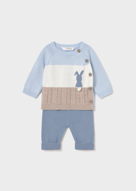 Completo pantalone e maglione neonato