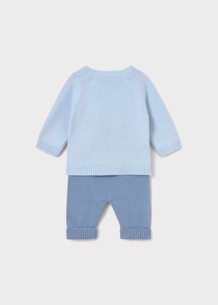 Completo pantalone e maglione neonato