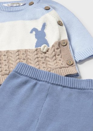 Completo pantalone e maglione neonato