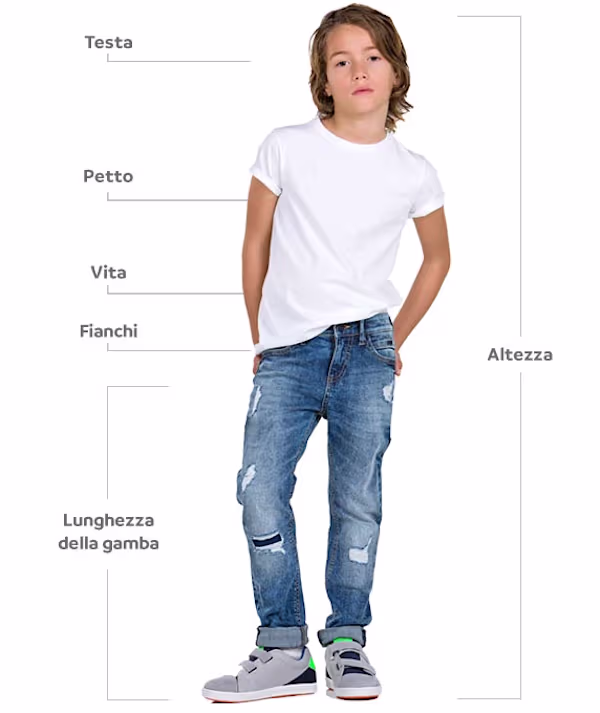 Guida alle taglie junior